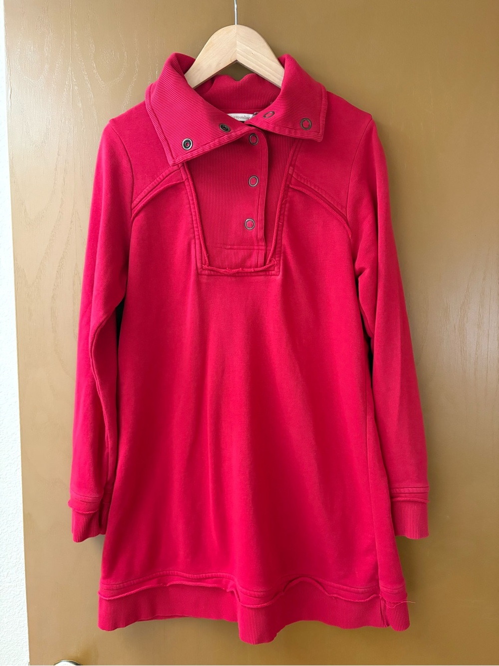 Soft Surroundings Bright Red Pullover Tunic Sweater Size PS